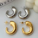 Metal moon earrings