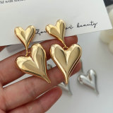 Metal heart earrings
