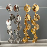 Leaf tassel earrings