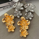 Metal flower earrings