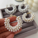 Chunky pearl earrings