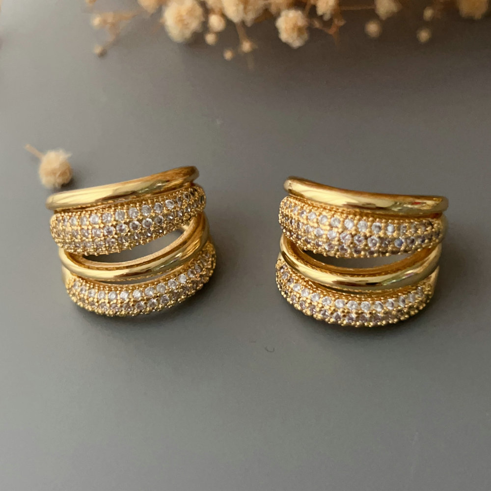 Pave zircon chunky ring