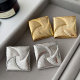 Metal chunky square earrings