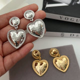 Metal heart charm earrings