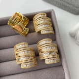 Pave zircon chunky ring