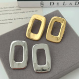 Metal square earrings
