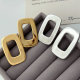 Metal square earrings