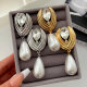 Chunky pearl earrings
