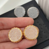 Round pearl earrings