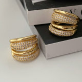 Pave zircon chunky ring