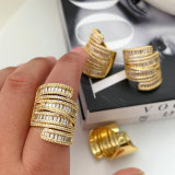 Pave zircon chunky ring