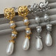 Long pearl earrings
