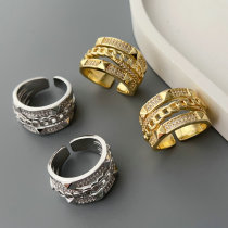 Pave zircon chunky ring