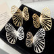 Big metal butterfly earrings