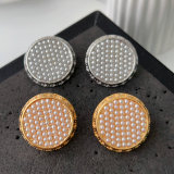 Round pearl earrings