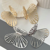 Big metal butterfly earrings