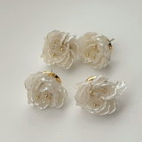 Glass shell flower earrings