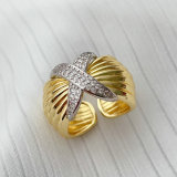Pave cross ring