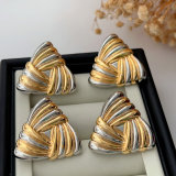 Metal triangle earrings