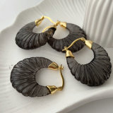 Resin grey earrings