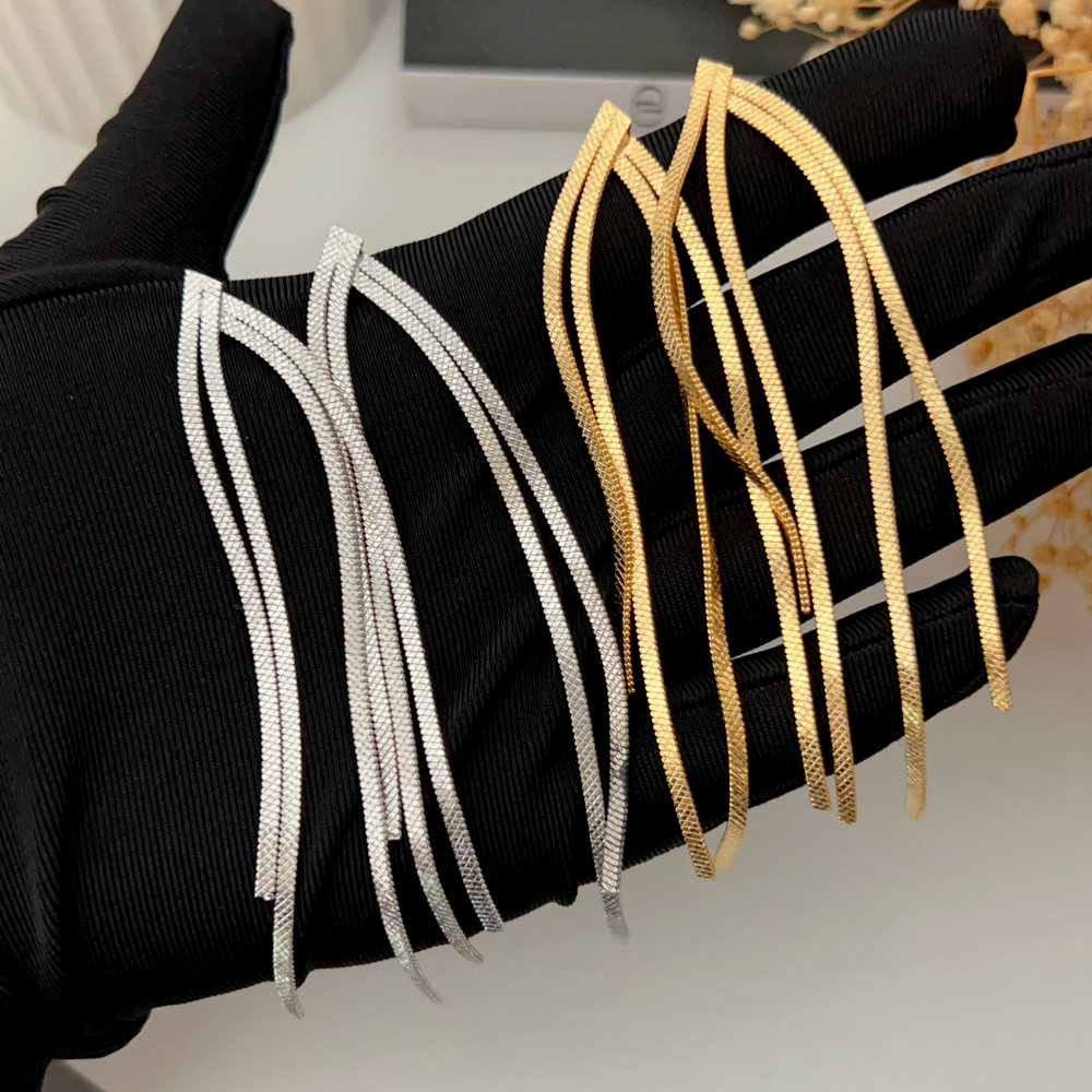 Chain long earrings