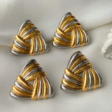Metal triangle earrings