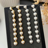 Long heart shape earrings