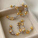 Silver and gold color mix hoop