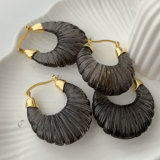 Resin grey earrings