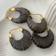 Resin grey earrings