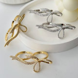 Pave bow ring