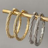 Pave zircon twist hoop