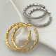 Pave zircon twist hoop