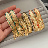 Long chain tassel earrings