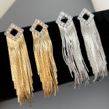 Chain tassel earrings