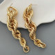 Metal chunky twist earrings