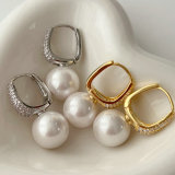 Simple pearl drop earrings