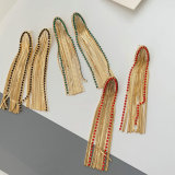 Long chain tassel earrings