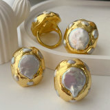 Fresh water pearl ring