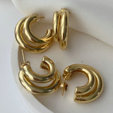 Metal chunky circle hoop