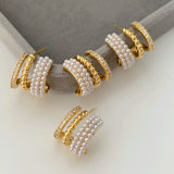 Simple pearl earrings