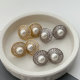 Round shape pearl earrings