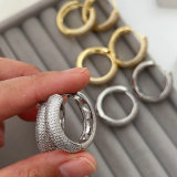 Pave zircon simple hoop