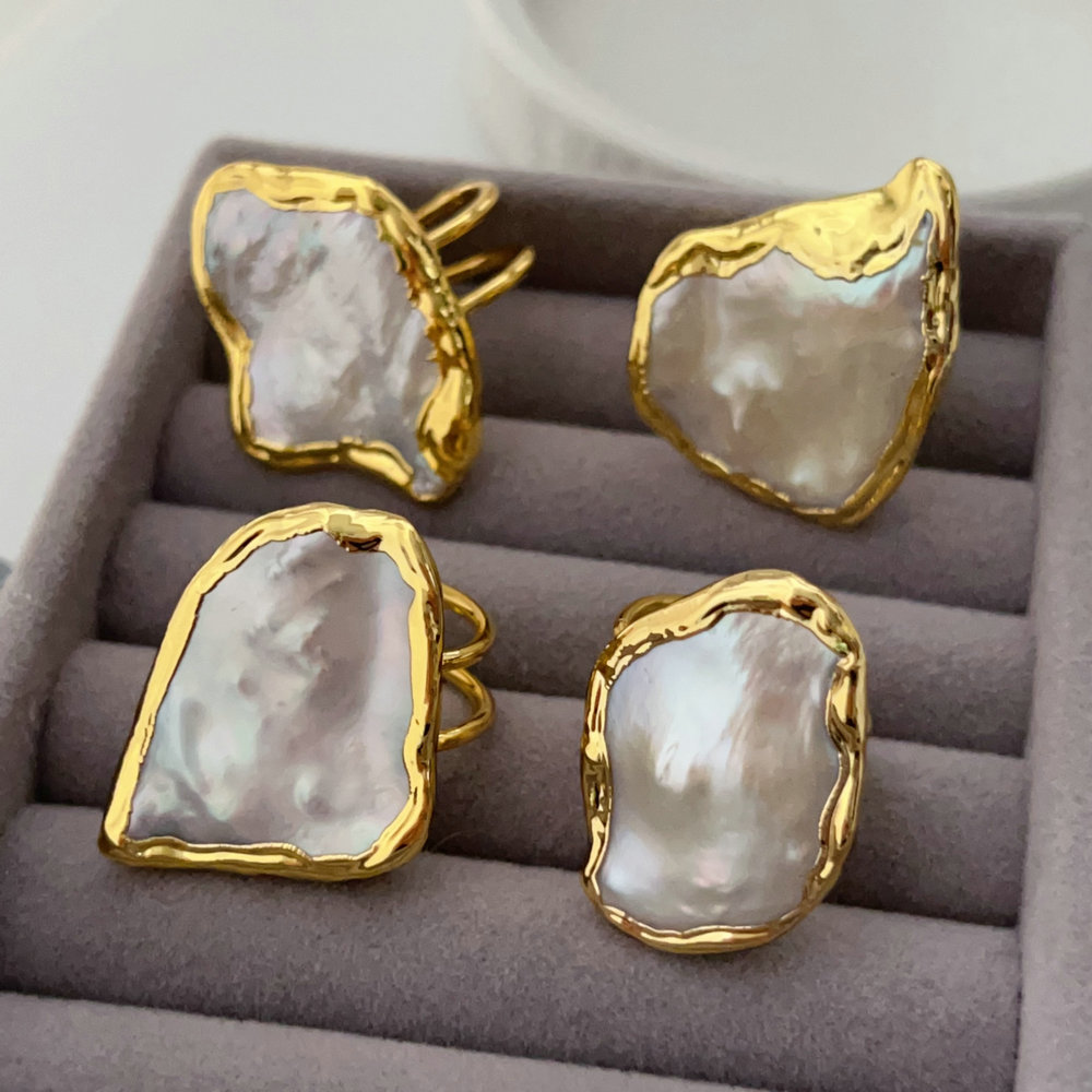 Fresh water pearl ring