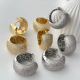 Chunky pave zircon fat hoop