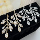 Pave leaf earrings