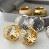 Chunky pave zircon fat hoop