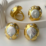Fresh water pearl ring