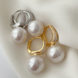 Simple pearl drop earrings