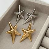 Metal star earrings